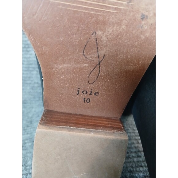 Joie Leather Boots Chelsea JJ Black Slip-On Ankle Womens Size 10 - Picture 8 of 9